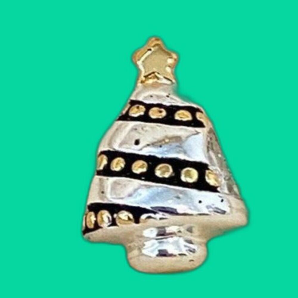 Sterling Silver 925 Christmas Tree Bead for Charm Bracelet